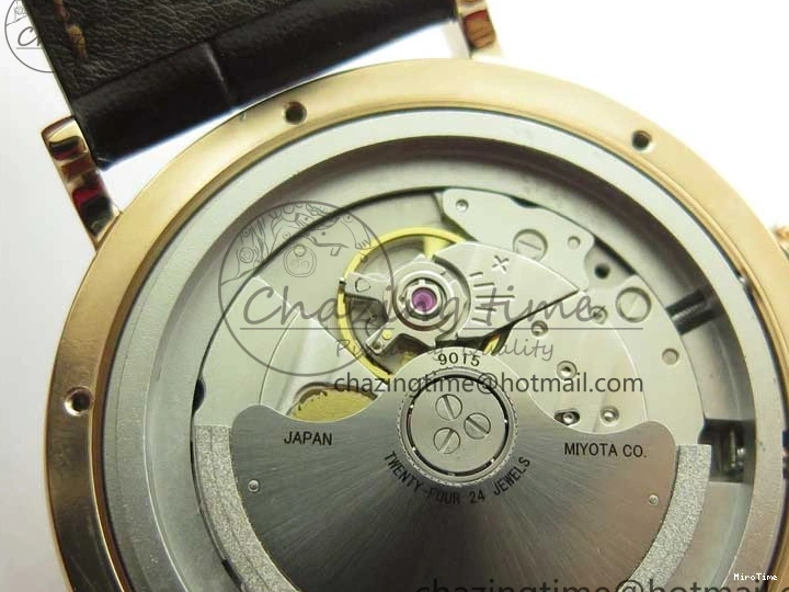 MIROTIME 0415 Stylish Portofino IW459402 RG MKS 1:1 Best Edition White Dial on Brown Leather Strap Miyota 7084